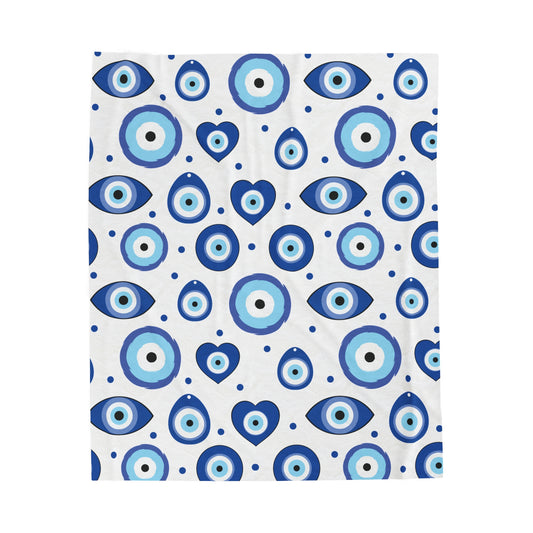 Evil Eye/ Velveteen Plush Blanket