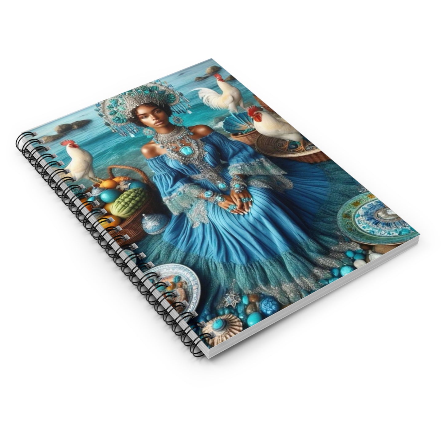 Yemaya Inspired/ Spiral Notebook - Ruled Line