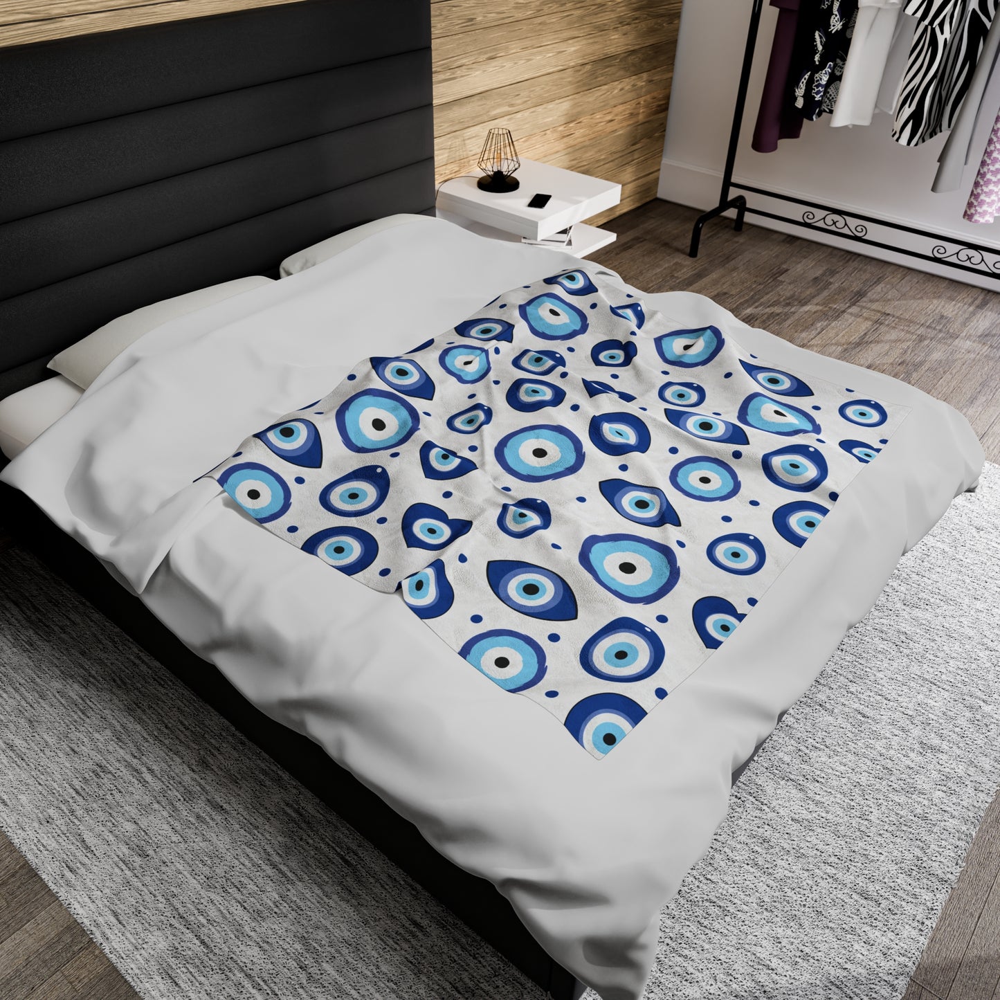 Evil Eye/ Velveteen Plush Blanket