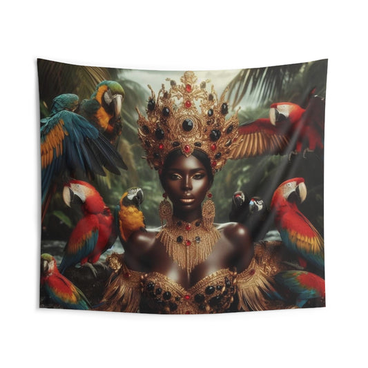 Queen Oshun Ibu Eledan or Ibu Elenda Indoor Wall Tapestry - Bohemian Decor for Nature Lovers