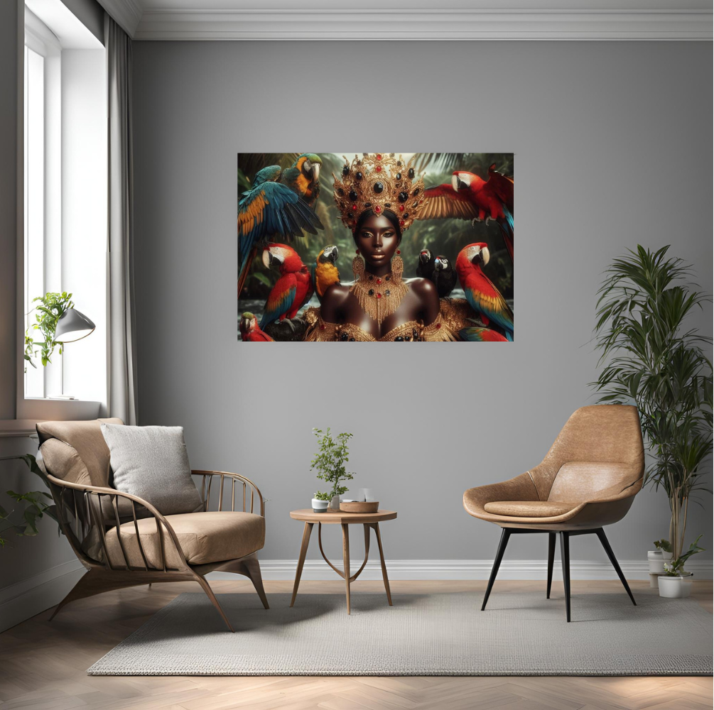 Queen Oshun Ibu Eledan or Ibu Elenda Indoor Wall Tapestry - Bohemian Decor for Nature Lovers