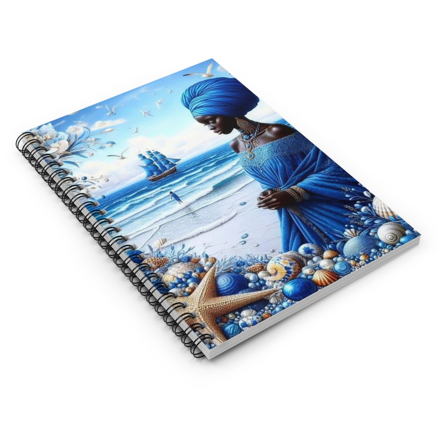 Yemaya Shells Spiral Notebook - Ruled Line