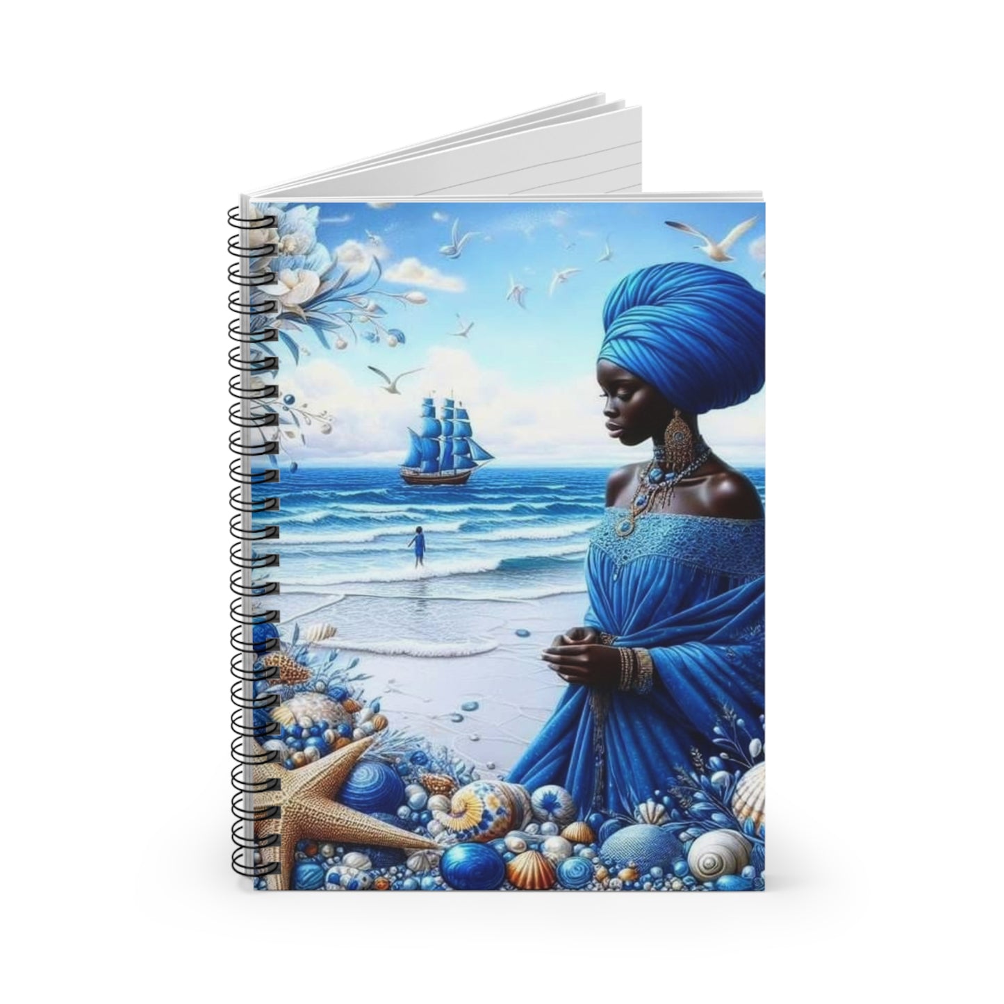 Yemaya Shells Spiral Notebook - Ruled Line