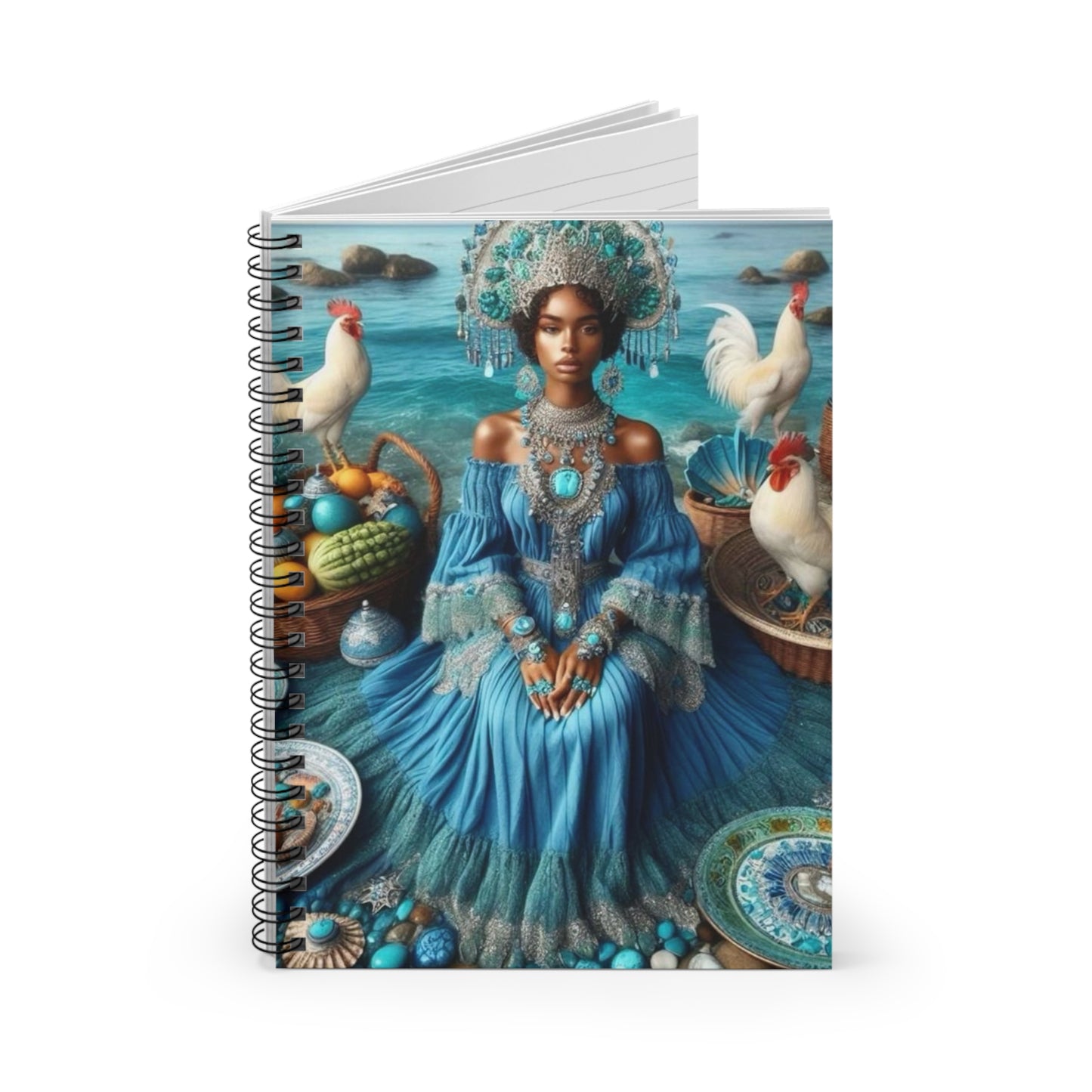 Yemaya Inspired/ Spiral Notebook - Ruled Line