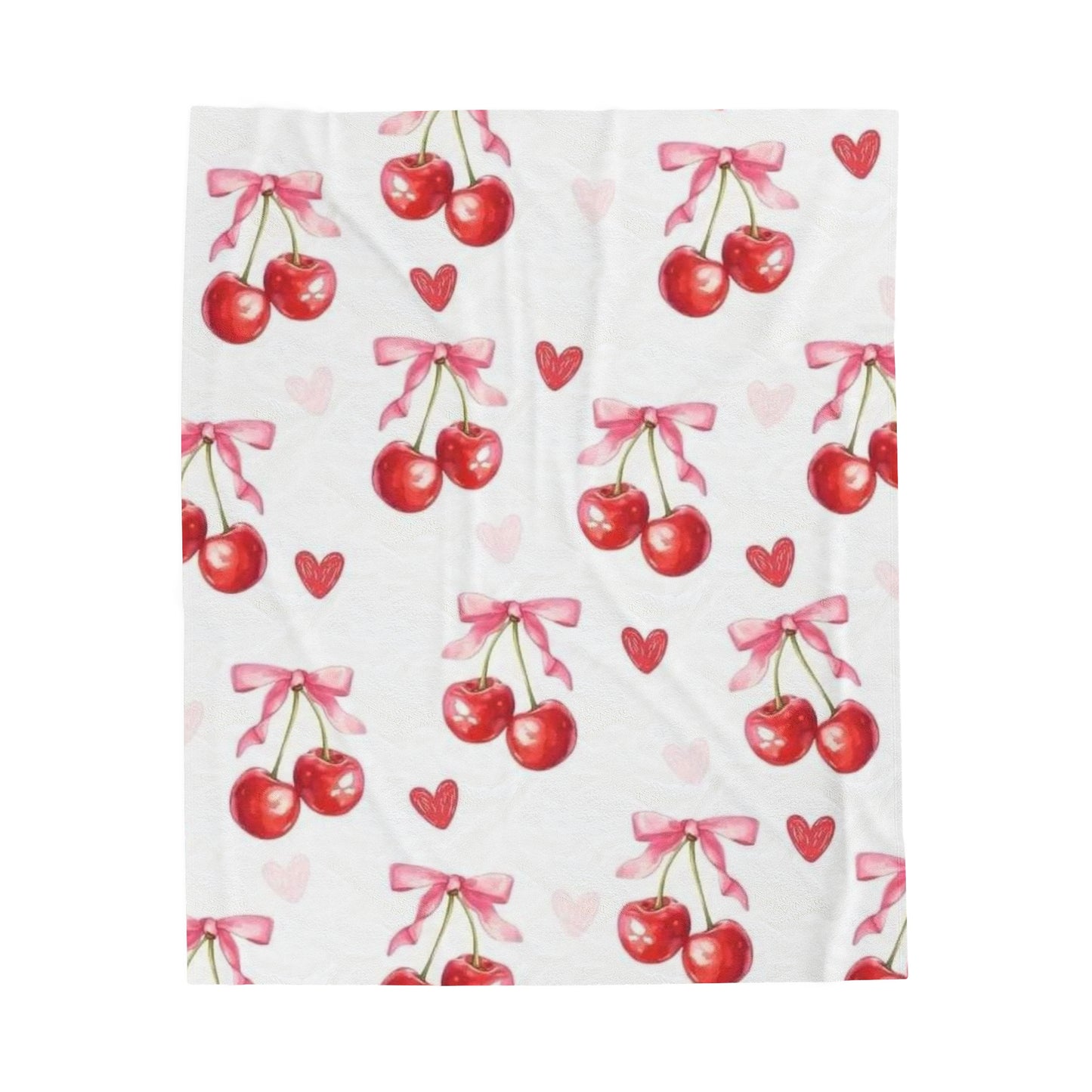 Cherry Blanket/ Velveteen Plush Blanket