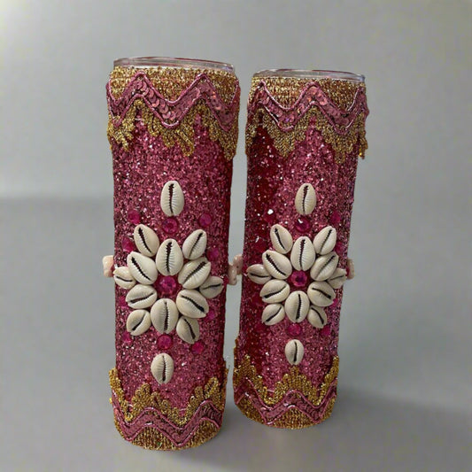 Handmade set of Candles for Orisha Obba/ Set de dos velas para orisha Obba