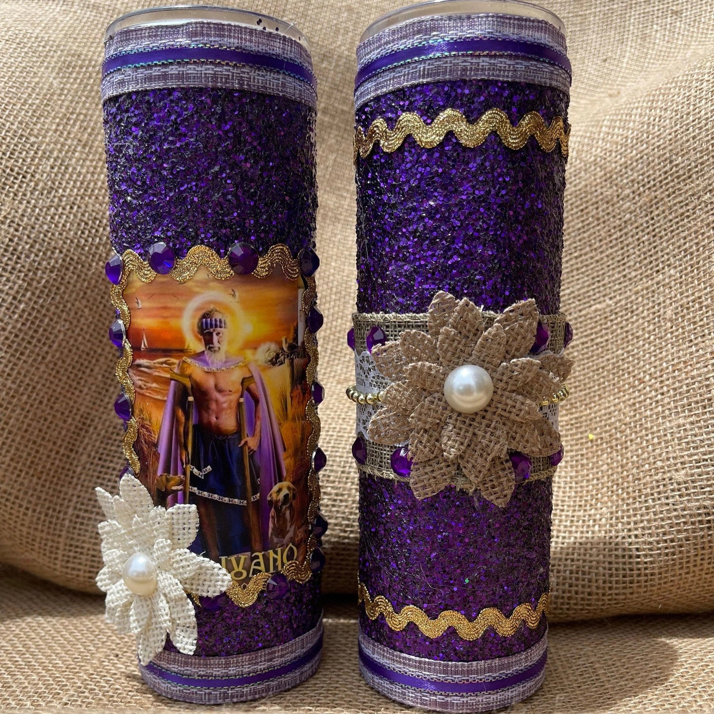 Handmade candles for San Lazaro / Velas echas a mano para San Lazaro